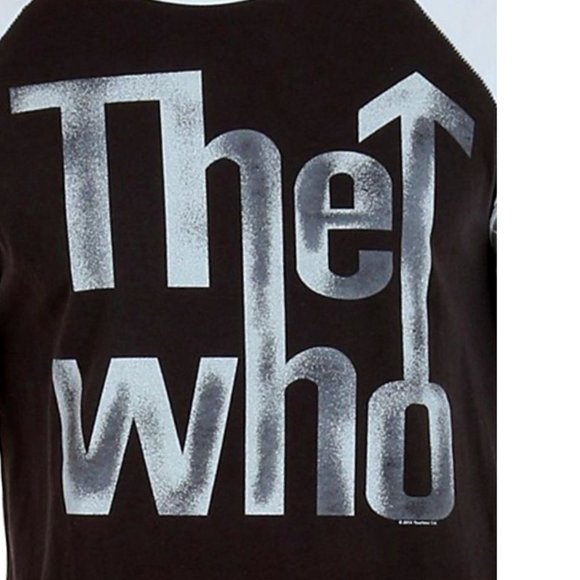 Junk Food The Who Logo punk grunge rock Raglan Official T-Shirt 2XL NWT made USA - Picture 2 of 2